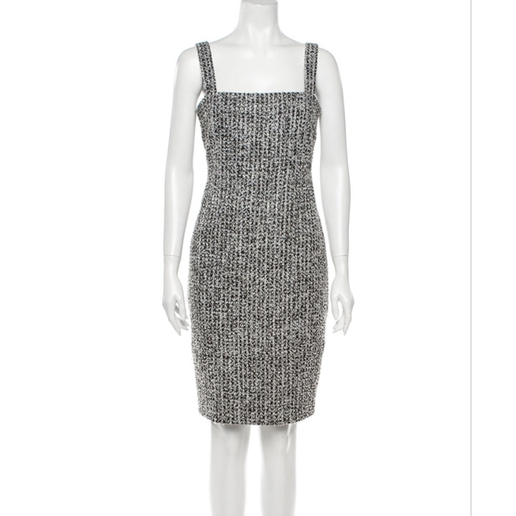 CHANEL Dresses & Skirts - Chanel 2014 fantasy Knee-Length Dress Size M | US8, FR40 grey boucle pockets